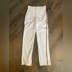 Boys Xl NWT baseball pants black piping